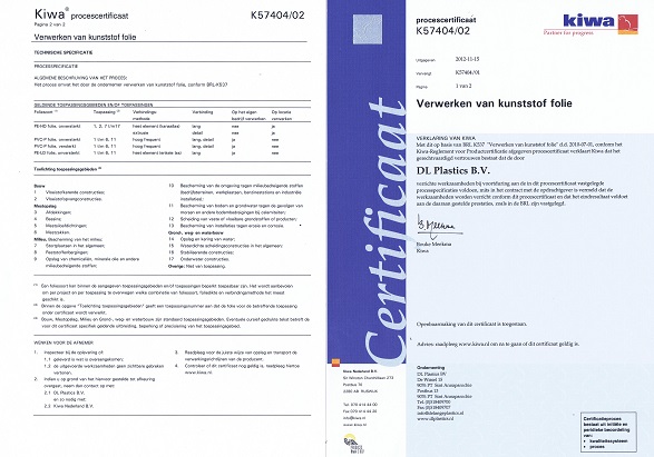 Kiwa folie certificaat